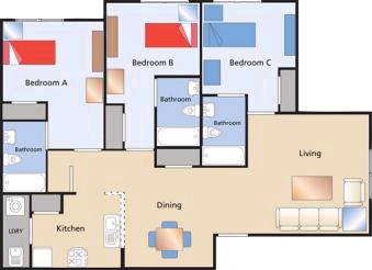 3 bedroom floorplan